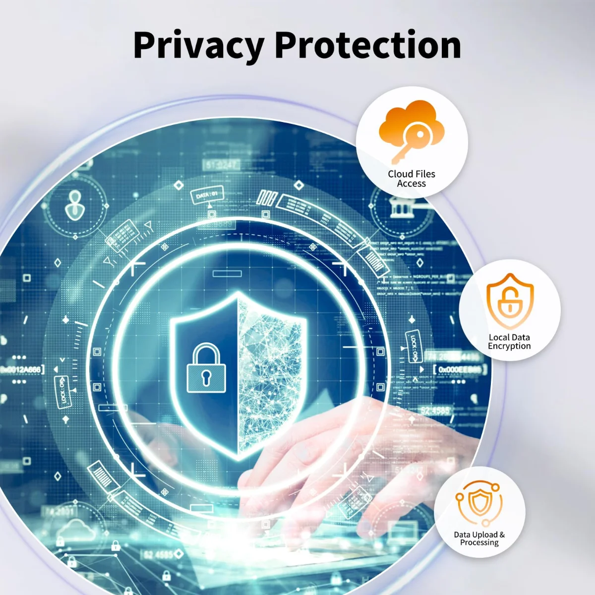 On-device recording and privacy protection diagram